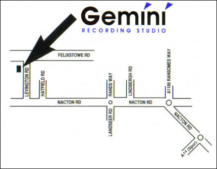 Gemini Recording Studio is in Levington Road.